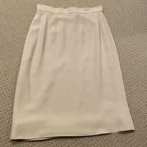 Rochas Vintage Pencil Skirt in Cream Size 4